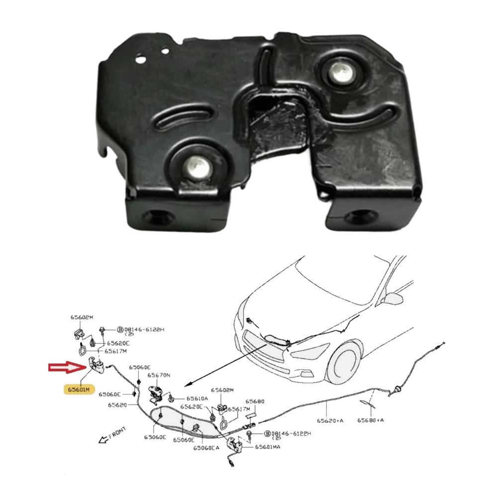 65601-1BB0A Right Passenger Side Auto Car Bonnet Hood Lock Latch Car Door Lock For INFINITI Q50 Accessories