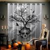 Skull Rose Curtains Retro Tricky Dark Ins Secret Room Bar Bedroom Halloween Christmas Holiday Decoration Curtains 2PCS