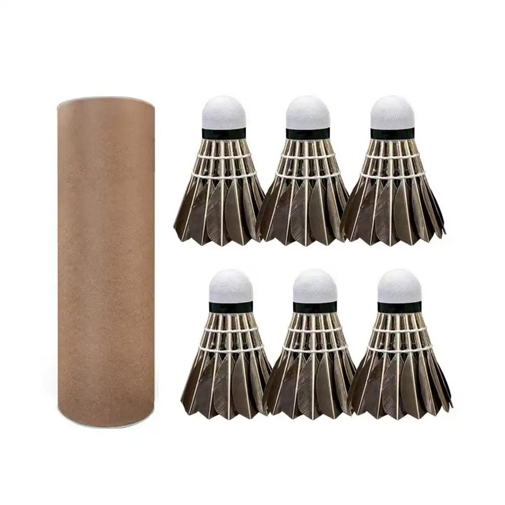 3/6/12Pcs Professional Badminton Shuttlecock Durable Black Goose Feather Badminton Shuttlecock Training Sport Badminton Ball