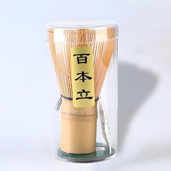 Chasen 100-Bon Tachi Tea Ceremony Tool Whisk Bamboo Matcha Powder Frother Traditional Craft Practice Use Beginner Friendly Handmade Skilled Artisans