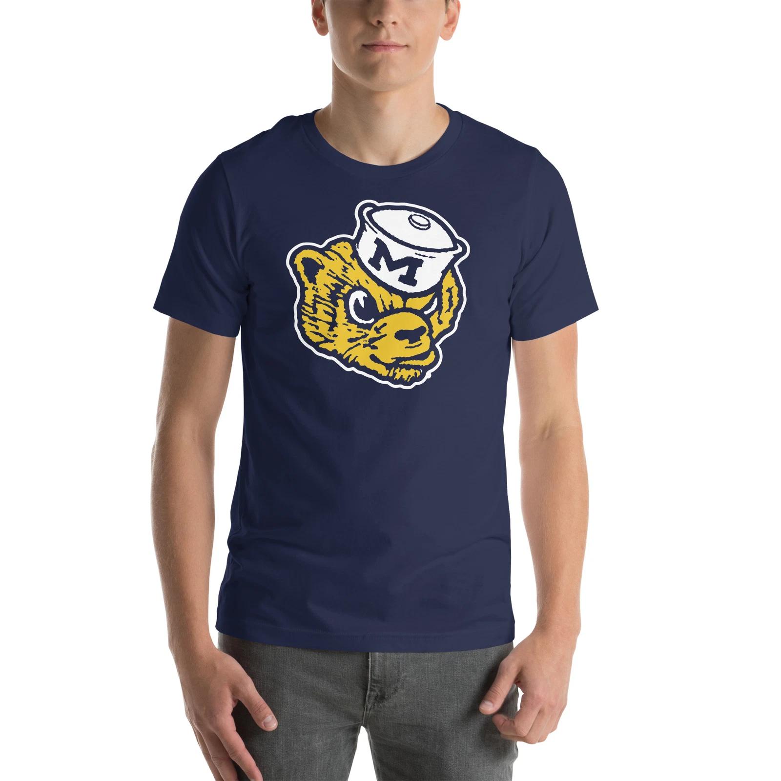 1948 MICHIGAN WOLVERINES ARTWORK Graphic Tee Shirt Unisex t-shirt M
