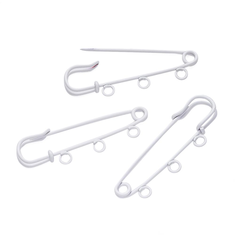 10pcs/lot Colorful Safety Pins Brooch Blank Base Brooch Pins 3/5 Rings Jewelry Pin for DIY Jewelry Making Supplies Accessorie