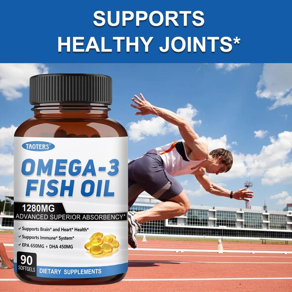 Integratore di olio di pesce Omega 3 con EPA (acido eicosapentaenoico) 650mg 90 capsule