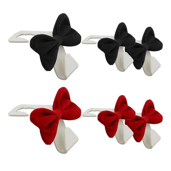 1/2Pcs Car Headrest Hooks Versatile Hangers Easy Installation Cute Bow Design Storage Organizer Hooks Auto Interior Decor