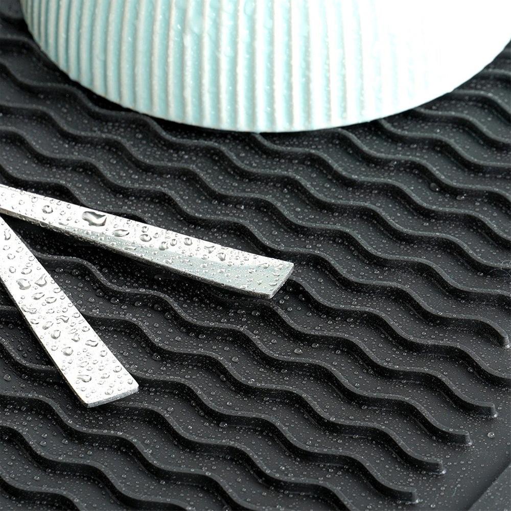 Dish Drying Mat Kitchen Rack Drainer Pots and Cups