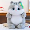 Pluche kat met PP-katoenvulling, zachte dierenknuffel voor kinderen en volwassenen.