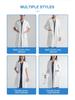 Women's Long-Sleeve White Lab Coat and Short-Sleeve Nurse Uniform