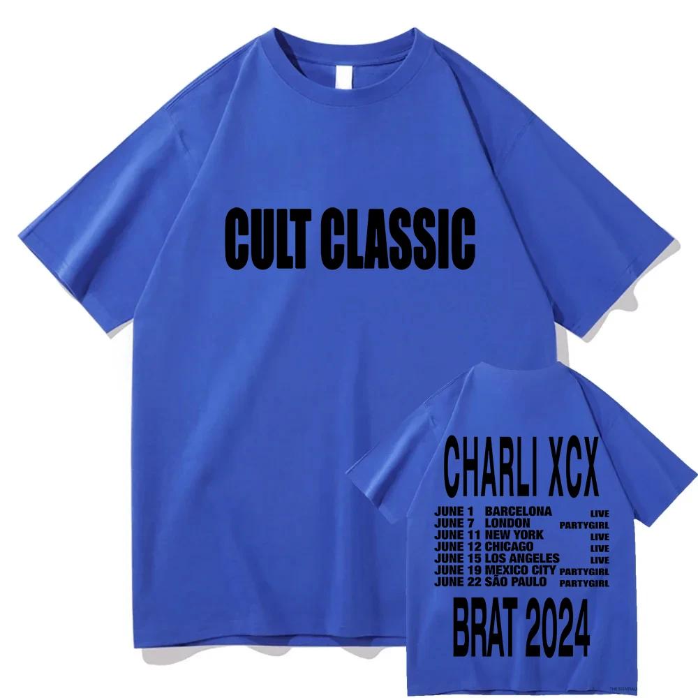Camiseta Cult Classic Charli XCX Brat Tour 2026 Moda Estética Retro para Hombre Camiseta Neutra de Alta Calidad Retro
