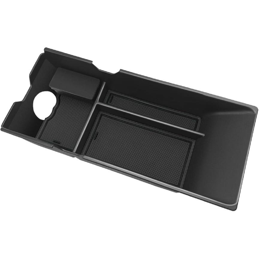 Muslogy Center Console Organizer Compatible with 2025 Toyota Camry LE SE XLE XSE Accessories Middle Storage Box with Removable Coin Holder Insert