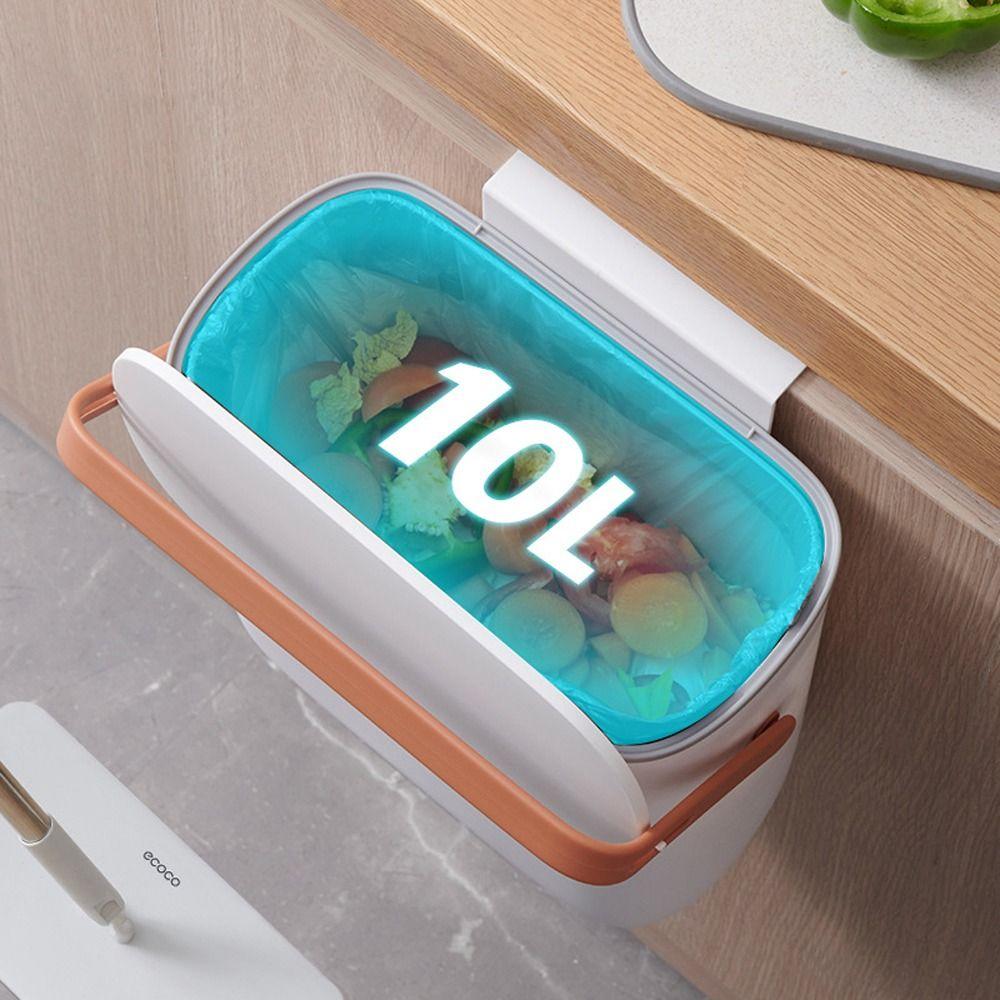With Lid Hanging Trash Bin Waterproof Kitchen Compost Bin  for Kitchen Living Room