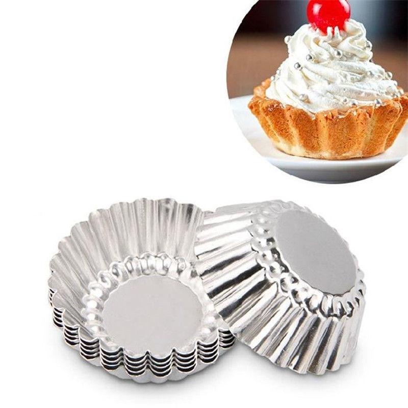 Durable Thickened Tin Egg Tart Molds Modern Simple Style Baking Tools