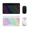 RGB Bluetooth Keyboard and Mouse Rechargeable Wireless Keyboard For iPad Tablet Android iOS Windows Rainbow Backlight Keyboard