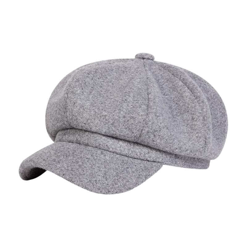 Soft Warm Winter Painters Cap With Solid Color Cotton Newsboys Cabbie Hat For Women Casual Outfit Everyday Essential