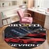 Chevrolet Corvette Print Round Rug, Washable Floor Carpet, For Entryway Dorm Laundry Room Office Study, Home Decor Birthday Christmas Gift