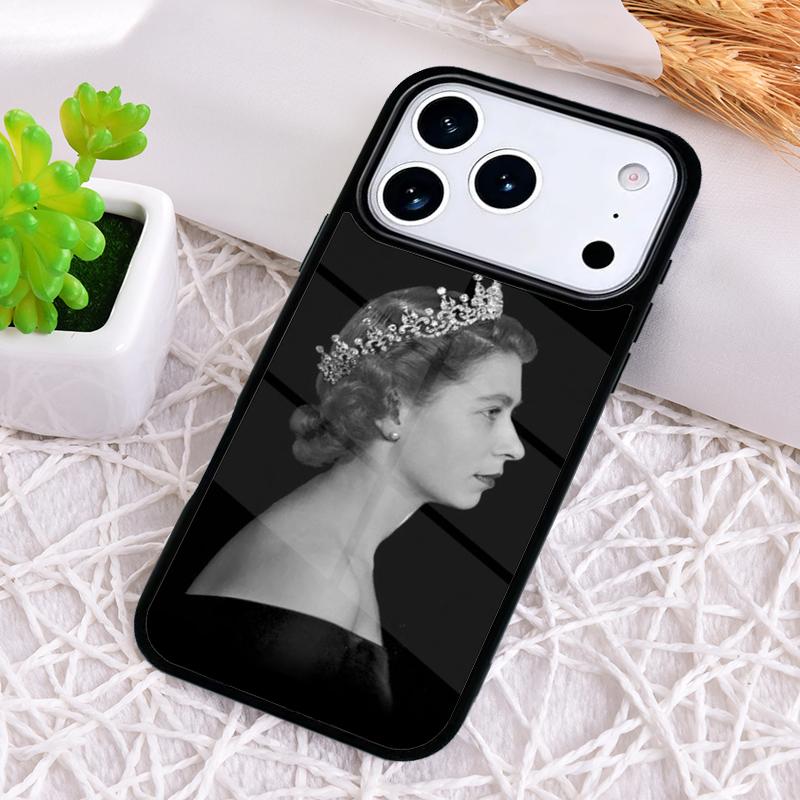 Funda de Teléfono Suave Reina Isabel II de Inglaterra para iPhone 17 Air 16 15 11 12 14 13 Pro Max Cubierta a Prueba de Golpes