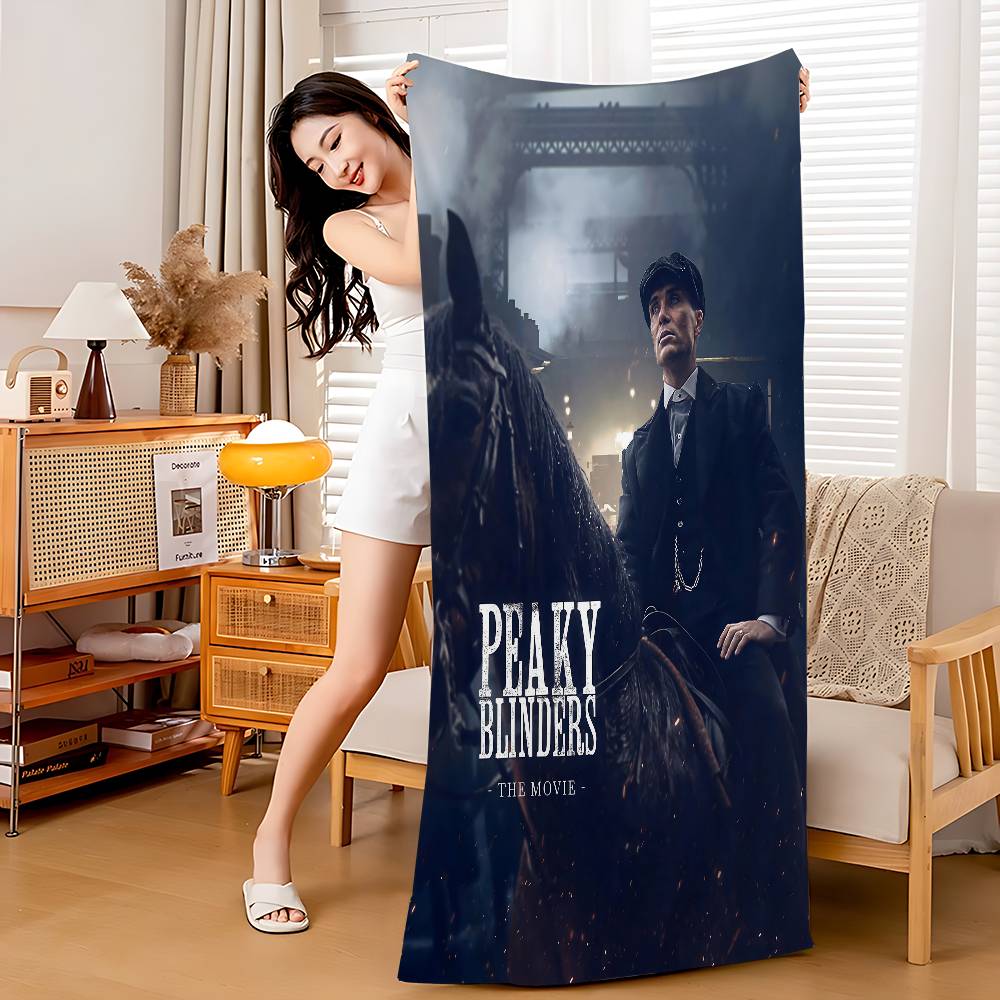 P-Peaky B-Blinders TV Bath Towel Microfiber Soft Water Absorbing Breathable For Girl Kids Decorative Cartoon Beach Towel