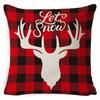 Christmas Pillow, Home Sofa, Linen Cushion Cover, Car Waist Pillow Cover, Children's Pillow Cover