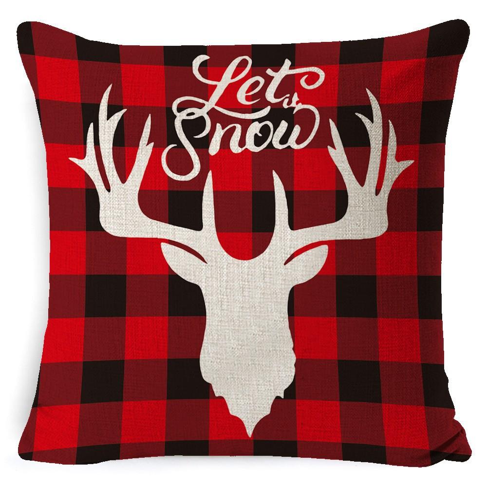 Christmas Pillow, Home Sofa, Linen Cushion Cover, Car Waist Pillow Cover, Children's Pillow Cover