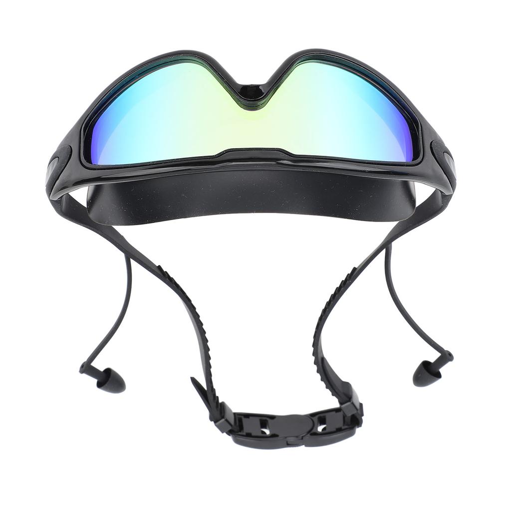 Swim Goggles Wide View Swimming Goggles Waterproof Anti Fog Electroplating Swim Glasses with Earplugs for Swimming Diving Water Sports