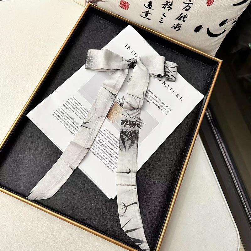 Women Casual Chinese Ink Painting Hair Band Headwear Scarves