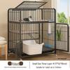 Foldable Indoor Cat Cage with Toilet – Space-Saving Cat House and Balcony for Small Apartments