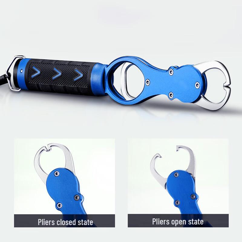 Grsaed Aluminum Fish Lip Gripper with Scale and Lanyard