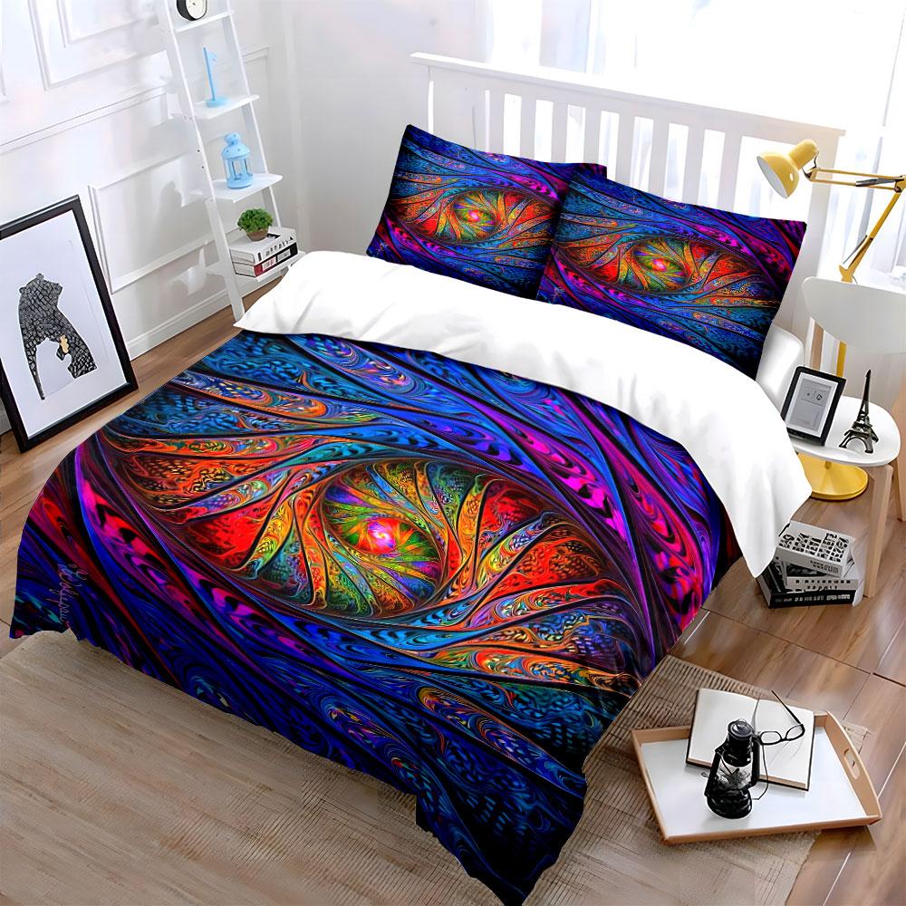 Abstract swirling eye motif. Bedding sets Duvet cover sets Duvet covers Pillowcases(1* Duvet Cover 2* Pillowcases without duvet insert)