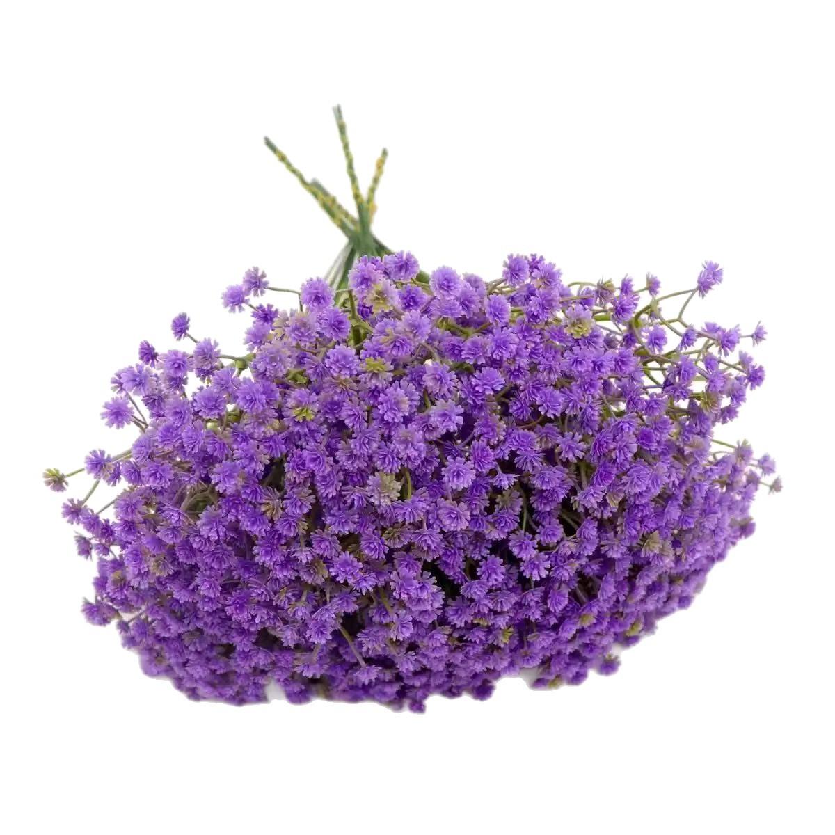 

30pcs Artificial Baby s Breath Flowers Decorative Faux Floral Bouquet for Home Wedding Party Centerpiece Arrangement One Size фиолетовый