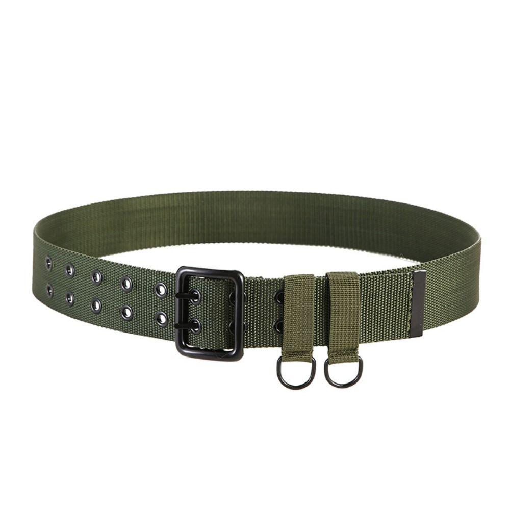 Leisure 5cm Men's Training Belt Double Needle Buckle Multifunctional Nylon Braided Belt Adjustable Outdoor Waist Bands