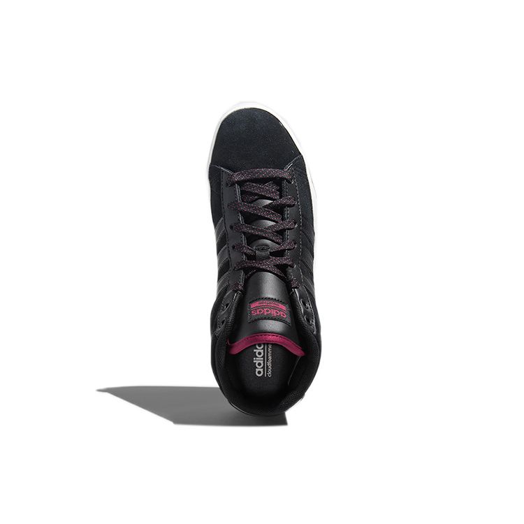 Adidas Neo Cf Daily Qt Mid Durable Lightweight High-Top Skate Shoes Women Sneakers Charcoal-Black B74252