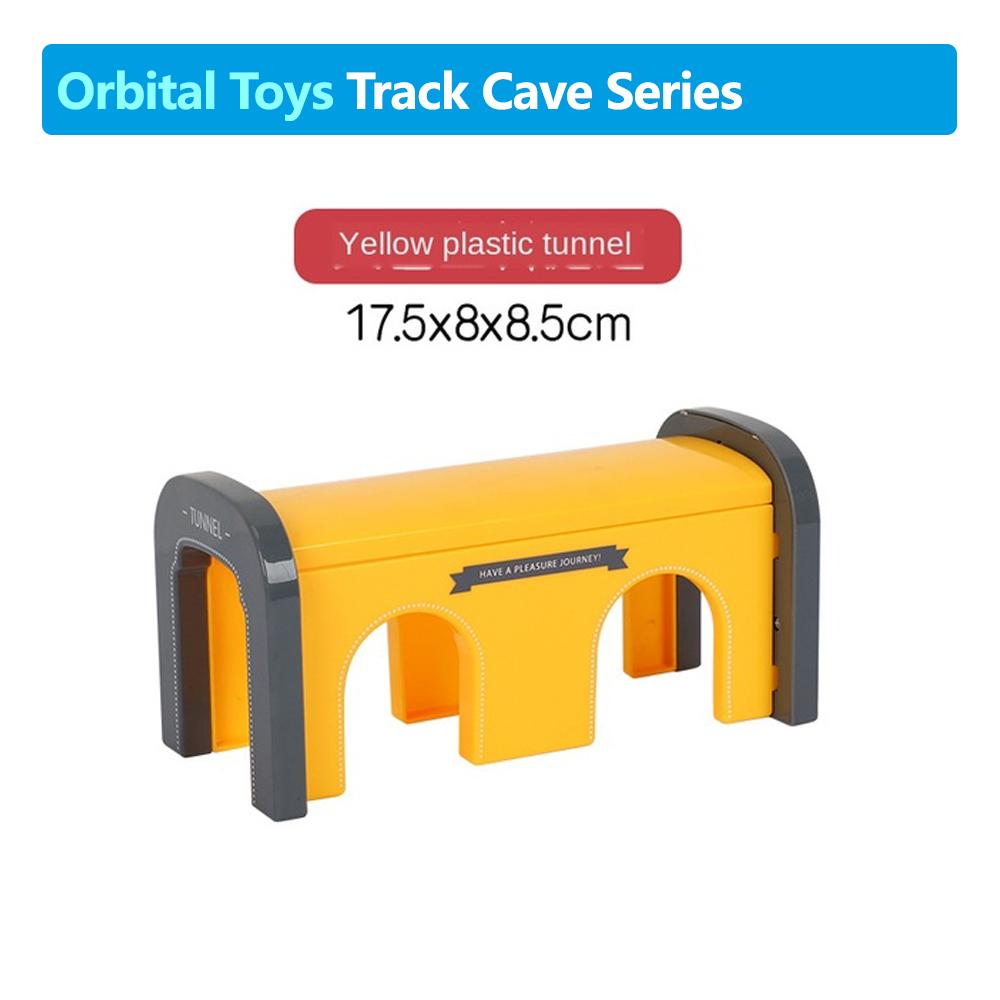 New Small Cave Tunnel Train Building Block Track Accessories Kids Wooden Track Compatible Toys S8