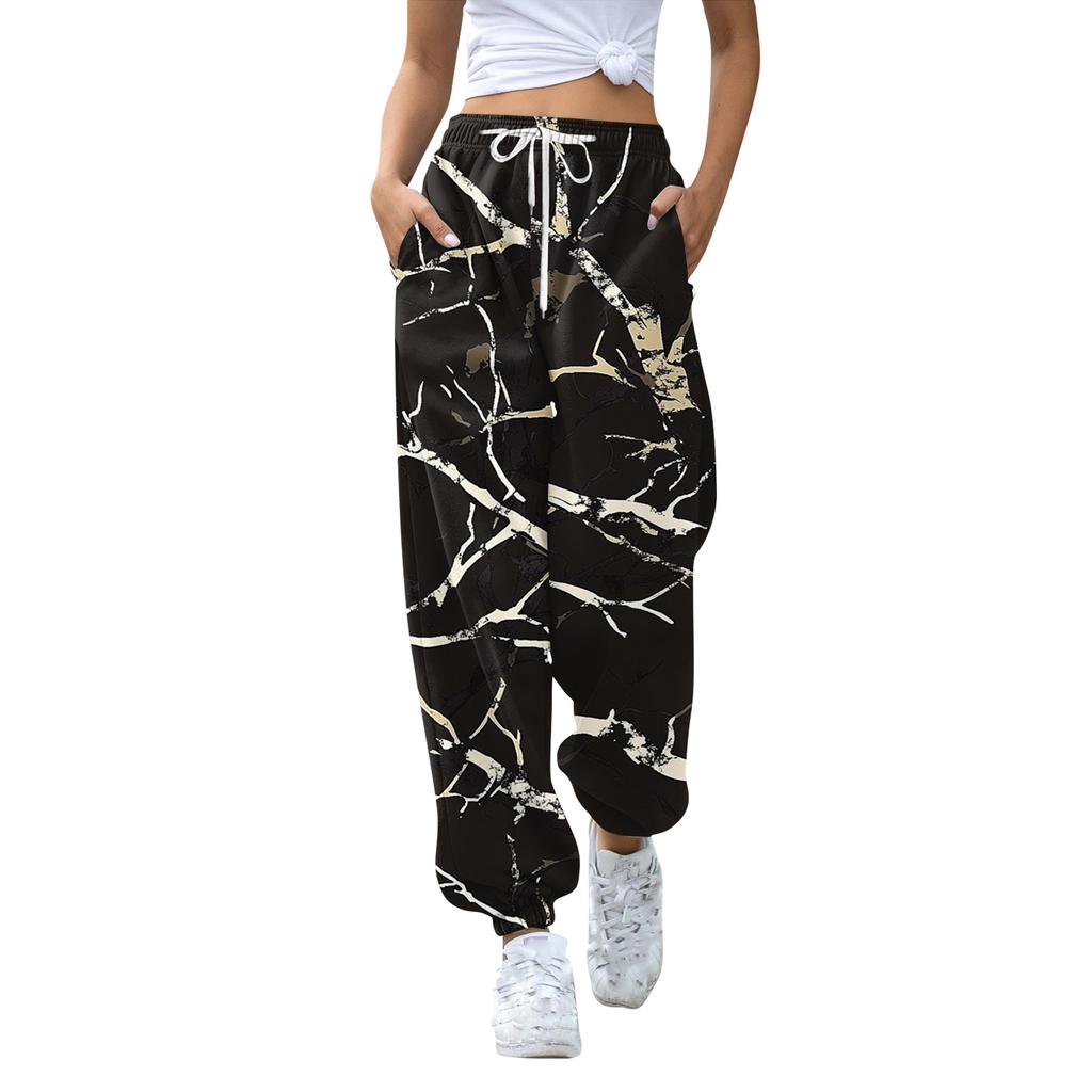 Pantalon de survêtement décontracté pour enfants avec cordon de serrage, poche et imprimé sport dégradé