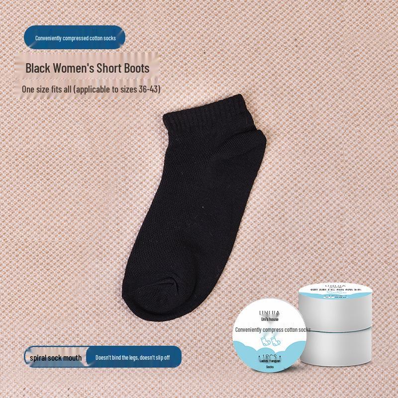 Unisex Summer Low-Cut Compression Socks: Breathable, Anti-Slip, Disposable (6 Pairs, White)