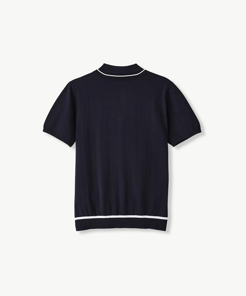 STCO Diems Cool Layered Collar Knit Navy (Classic Fit)_Dgkvb04Csn
