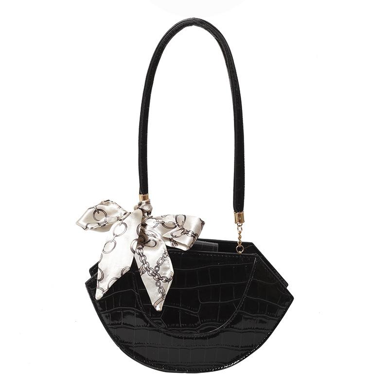 

Высококачественная сумка-мессенджер с рисунком крокодила, новинка 2024 года, модная персонализированная шелковая сумка-шарф, сумка-седло через плечо чёрный