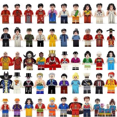 Small Particle Little People Building Block Toy Figures Characters Worker Police Soldier Superheros Building Block Bricks Toy