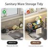 Kitchen Sponge Holder Plastic Sink Drain Rack Soap Drainer Towel Rack Self-draining Organizer Bathroom Storage Accessories