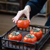 Auspicious Persimmon Tea Caddy Gift Box