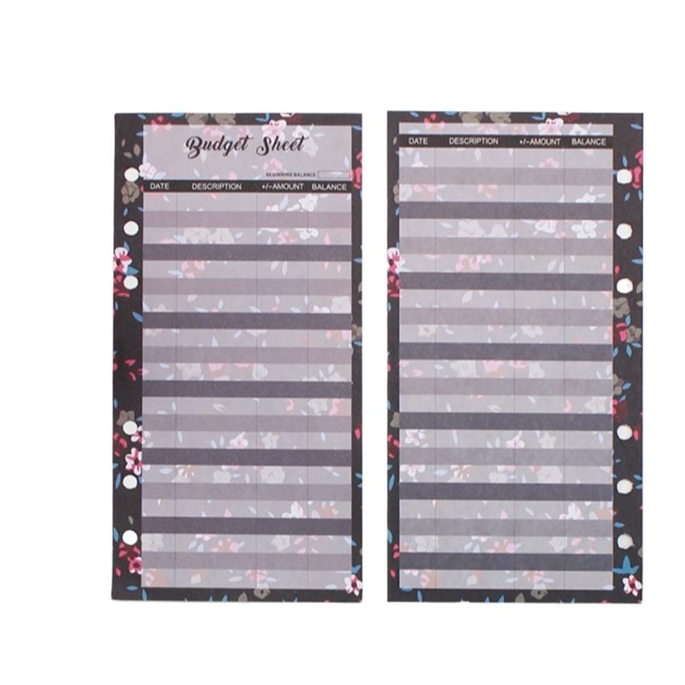 Flower Expense Tracker Refill Binder Paper  Notebook Refill Paper
