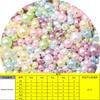 150 peças 3-8mm furo reto abs pérolas redondas imitação de contas para fazer joias