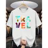Taglie Europee Estate Moda Uomo T-shirt a Manica Corta con Stampa a Lettere