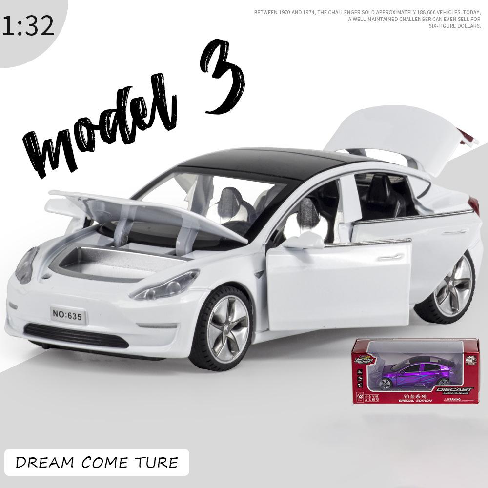 1:Model 32 v měřítku 3, litá slitina, autíčko, stahovací vozidlo se zvukem a světlem pro děti Dárková kolekce pro dospělé