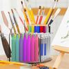 360 Degree Rotating Pen Holder 6 Compartment Clear Acrylics Pen Holder Desk Organizers Art Supply Organizers Storage Box