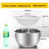 HANDUNYOU 11-inch Plastic Mixing & Prep Basin with Fine Mesh Strainer
