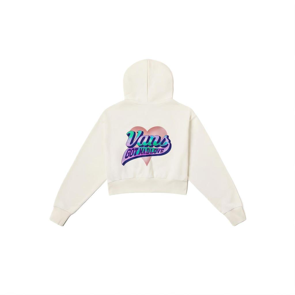 Vans Hooded Soft Long Sleeve Comfortable Sweatshirt Women Sweatshirt Off-White VN000NVUFS8