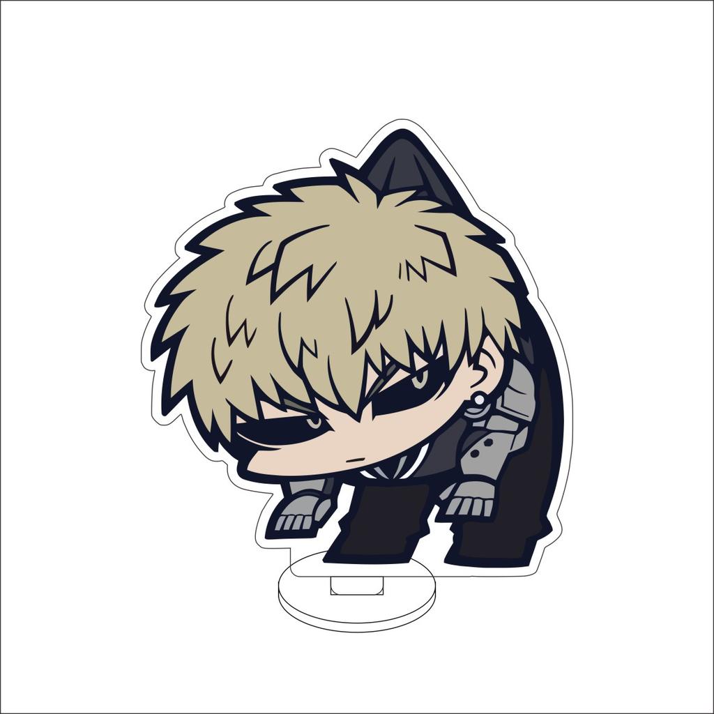 10CM Anime ONE PUNCH MAN Figure Stand Model Saitama/Genos/BLAST/Tatsumaki Cute Desk Decor Standing Sign Gifts