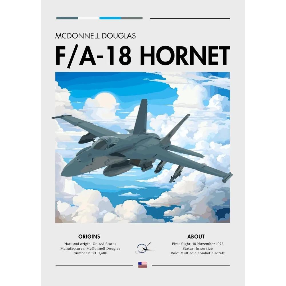 Cooler Überschalljäger Jet Poster Luftwaffe Flugzeugdrucke Mehrrollenfähiger Jäger Leinwandgemälde Wandkunst Bild Heimzimmerdekor