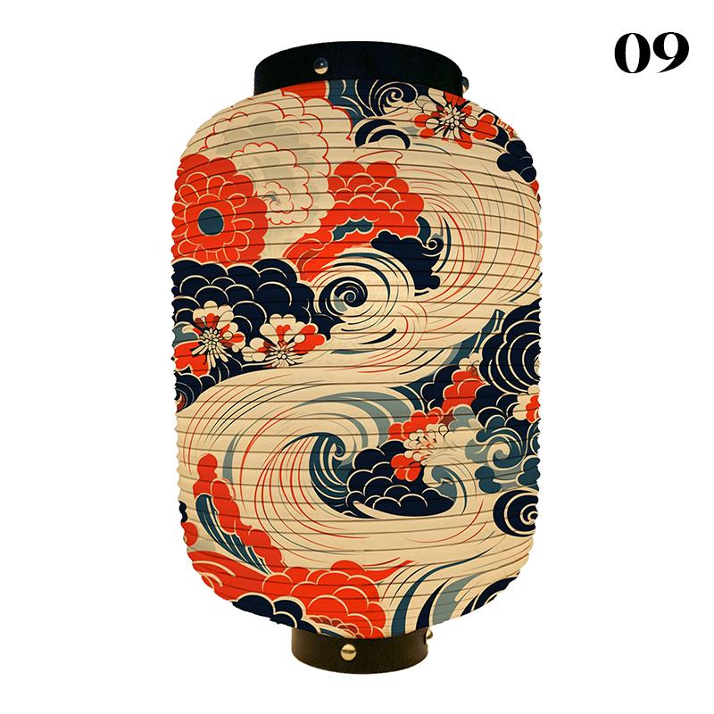 Luxury New Japanese Lanterns Classic Japan Wave Printed Pub Restaurant Hotel Decoration Festival New Year Party Hangings Lantern