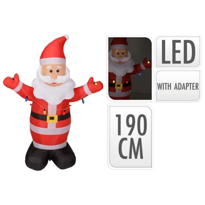 Ambiance Père Noël gonflable à LED 190 cm 439801