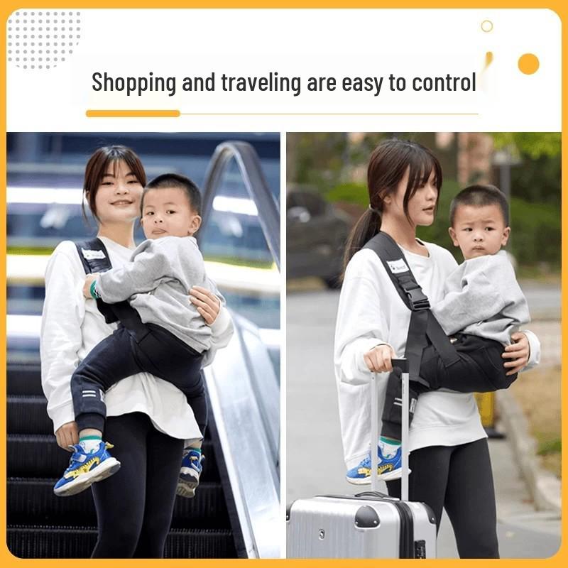 Ergonomic Single-Shoulder Baby Carrier with Anti-Chafing Hip Seat for Convenient Travel and Strolls